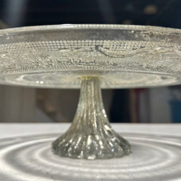 Faded Mercury Glass Cake Stand Two's Company 12.5 by 12.5 inch - Picture 8 of 8